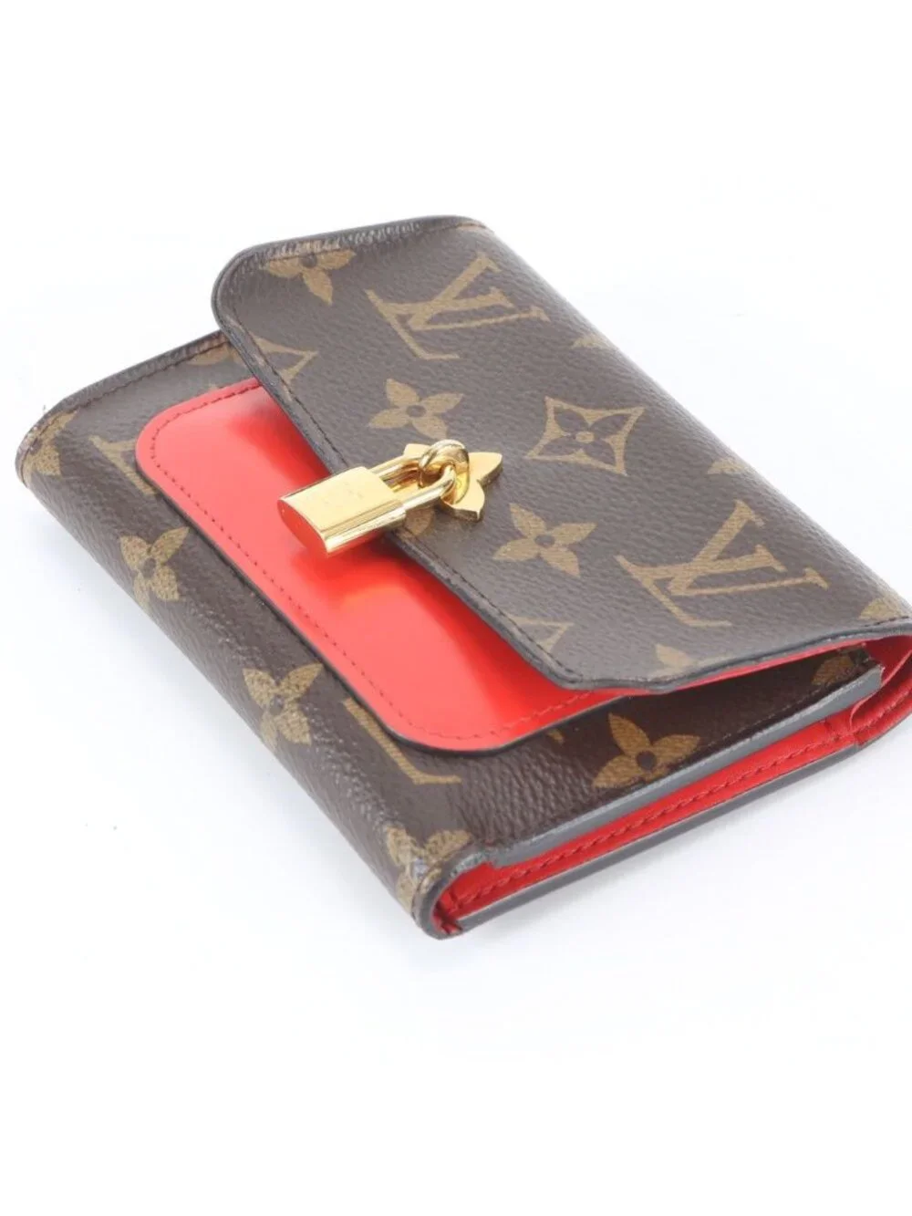 Louis Vuitton Monogram Portefeuille Flower Compact Leather Trifold Wallet